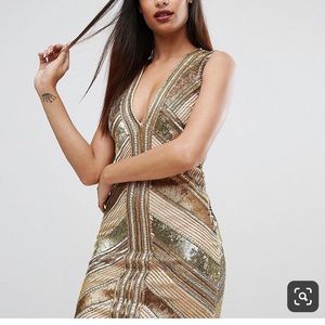 Starlet Paneled Sequin Mini Dress